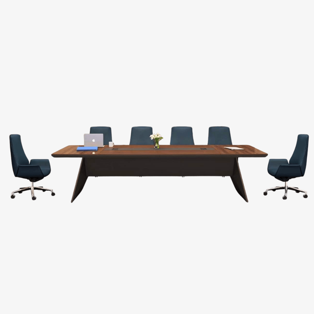Table de réunion professionnelle en bois pour bureau moderne