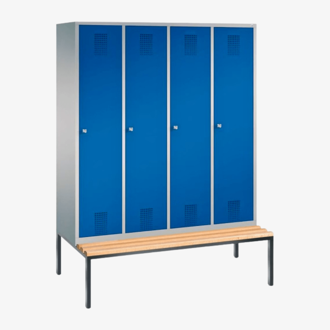 Vestiaire monobloc 4 colone sur banc