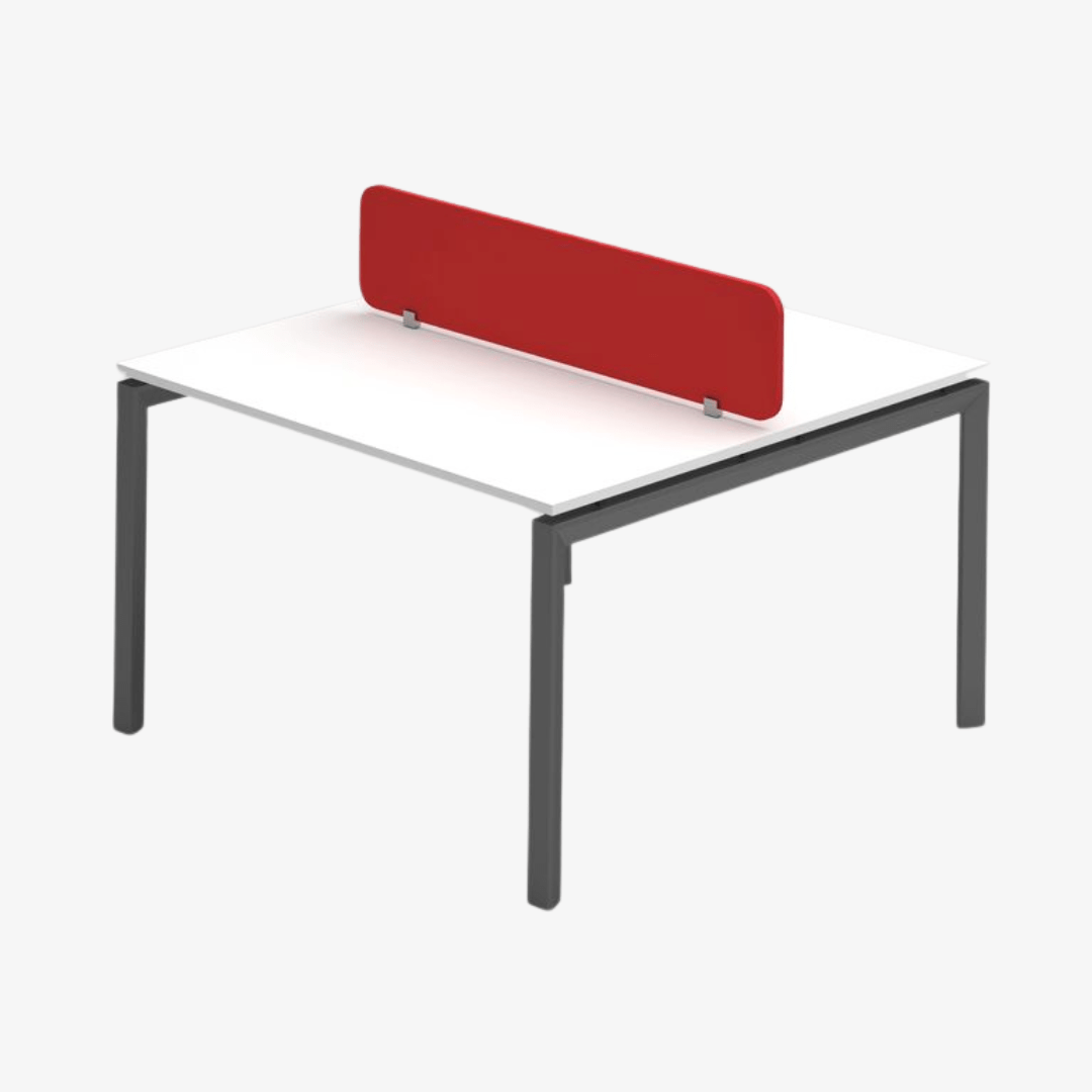 Bureau marguerite avec panneau de confidentialité coloré