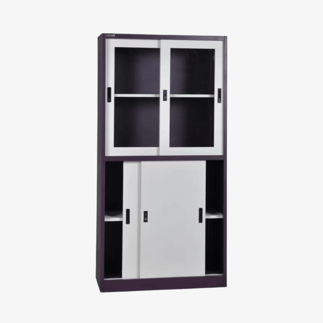 Mobilier de classement en métal avec portes coulissantes